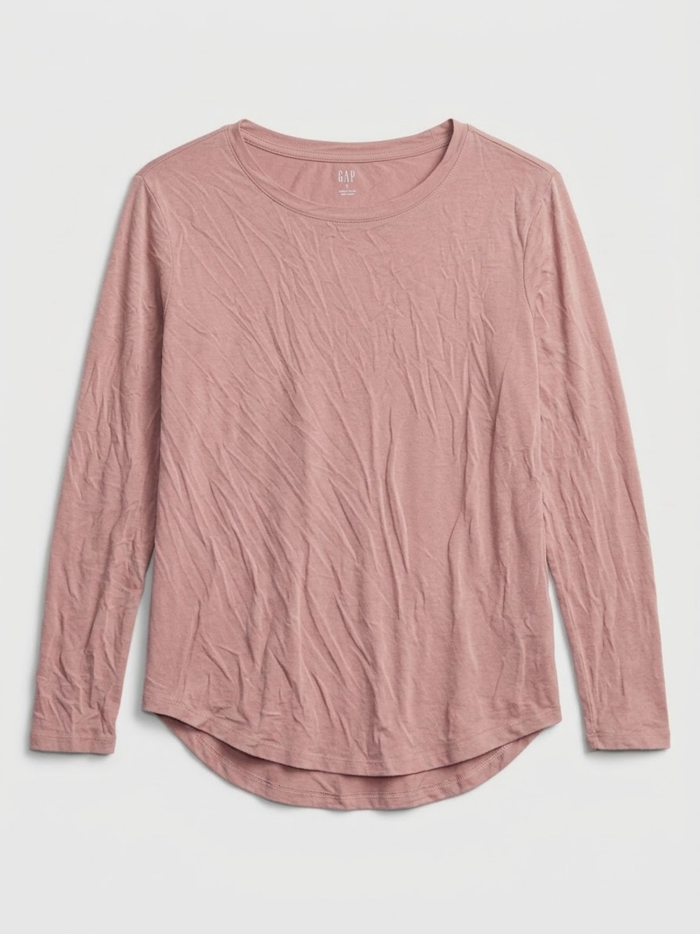GAP Luxe T Rose Pink Long Sleeve Tee Top Medium
